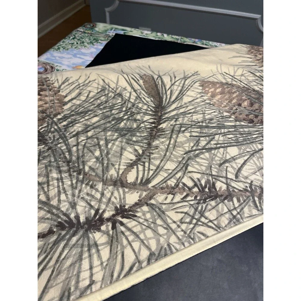 Pottery Barn Pine Cone Bough Table Runner 18x108”